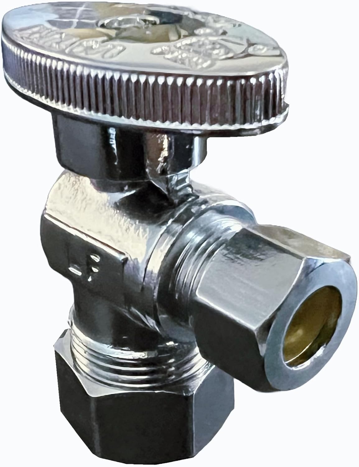 10Pcs Heavy Duty 1/2" Angle Stop Valve,1/2" Nom. (5/8"OD) Compression X 3/8"OD Outlet Water Shut off Valves,1/4 Turnmetal Handle Angle Valve for Water Pipes,For Sink,Toilet,Faucet Valve