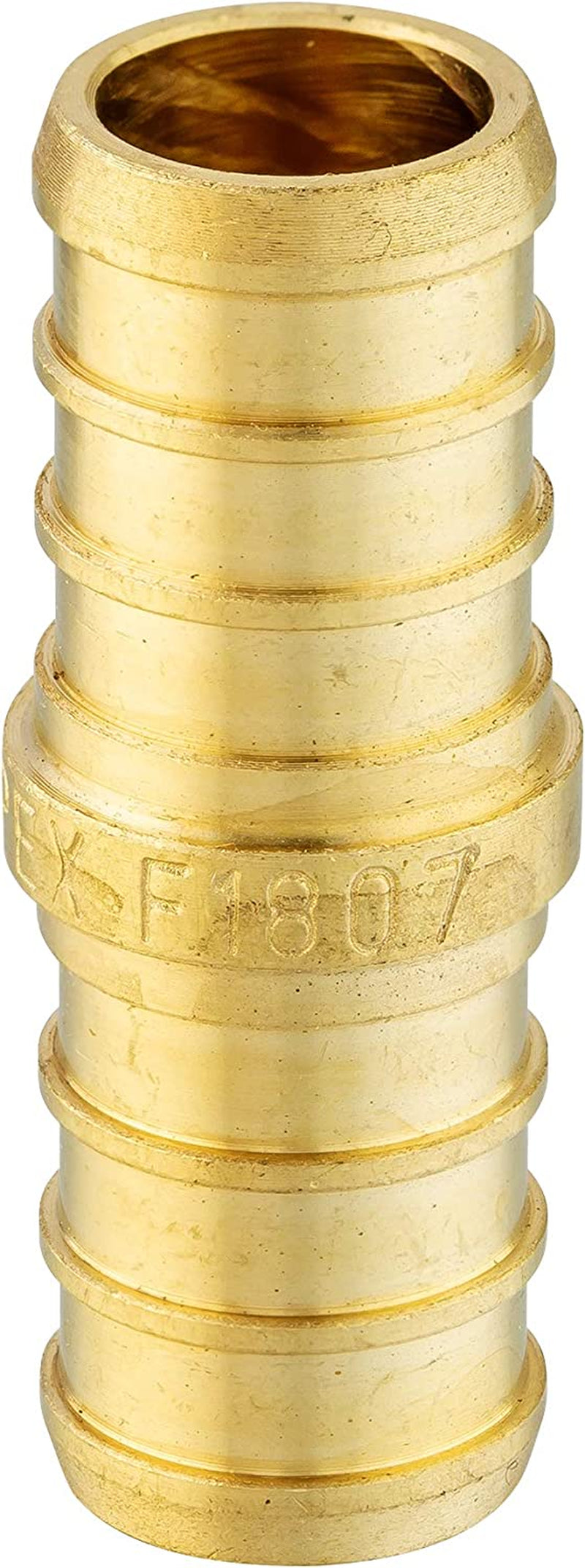 (Pack of 20)  Pex 3/8" X 3/8" Straight Coupling Brass Crimp Fittings, ASTM F1807