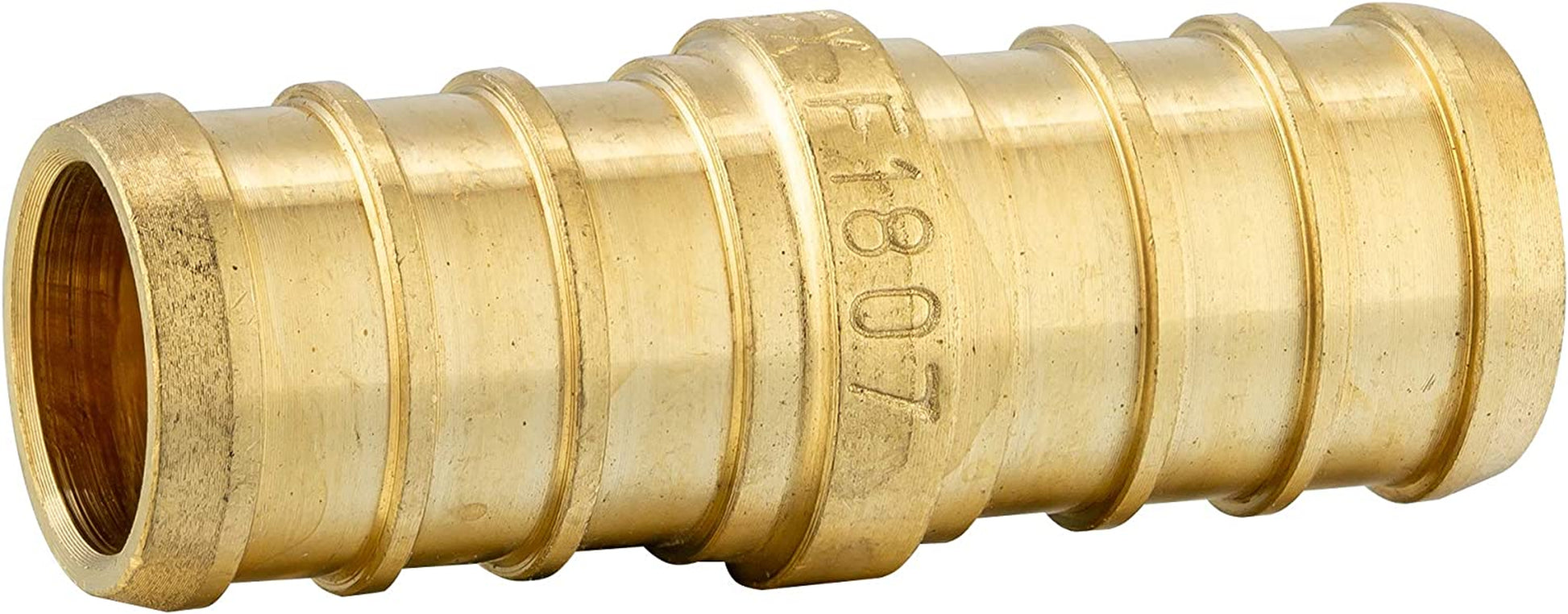 (Pack of 20)  Pex 3/8" X 3/8" Straight Coupling Brass Crimp Fittings, ASTM F1807
